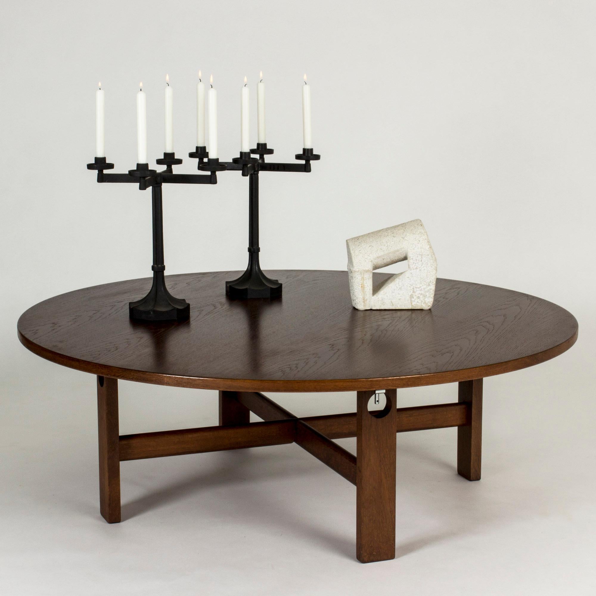 Stained Oak Coffee Table Designed by Hans J. Wegner for GETAMA, Denmark, 1960s 5