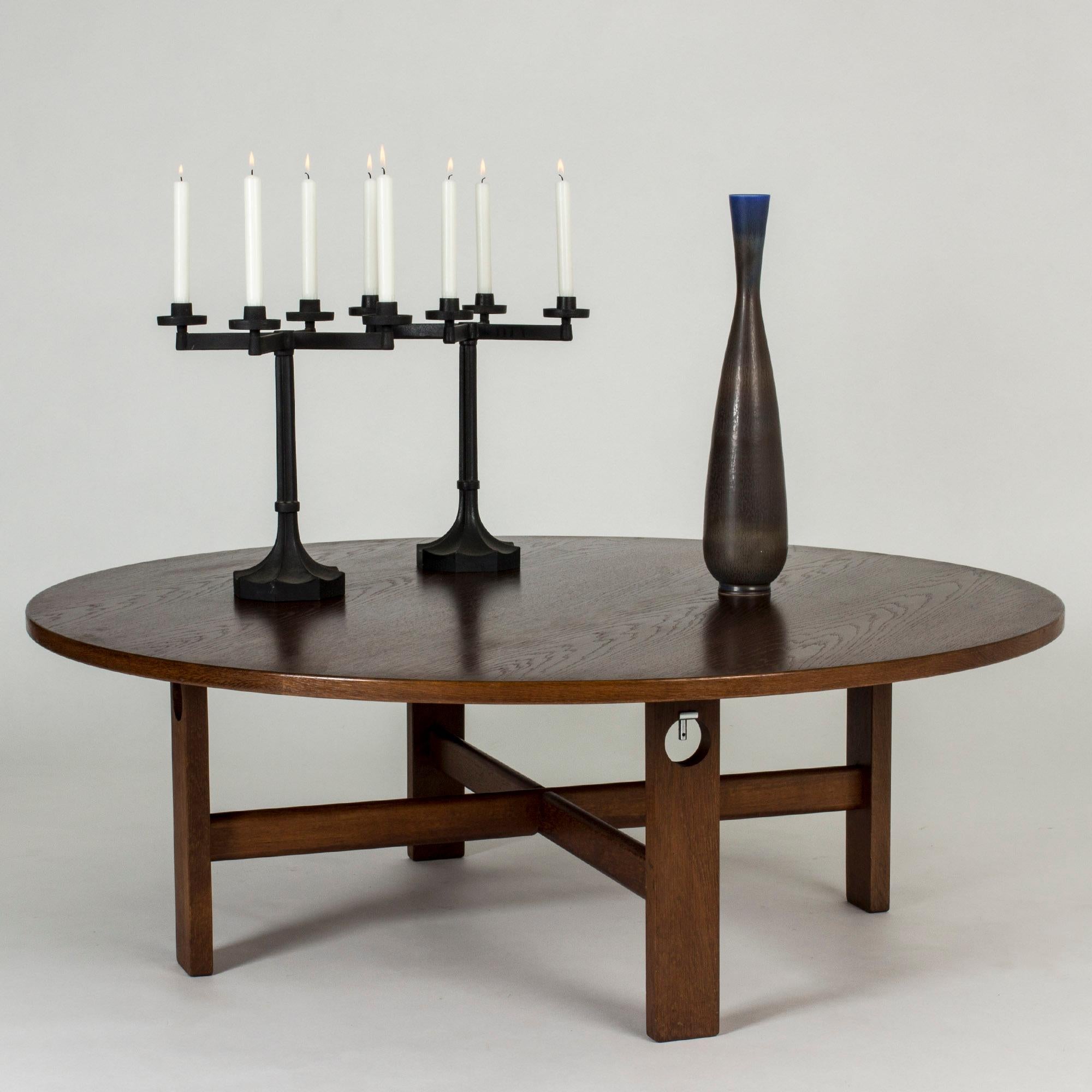 Stained Oak Coffee Table Designed by Hans J. Wegner for GETAMA, Denmark, 1960s 6