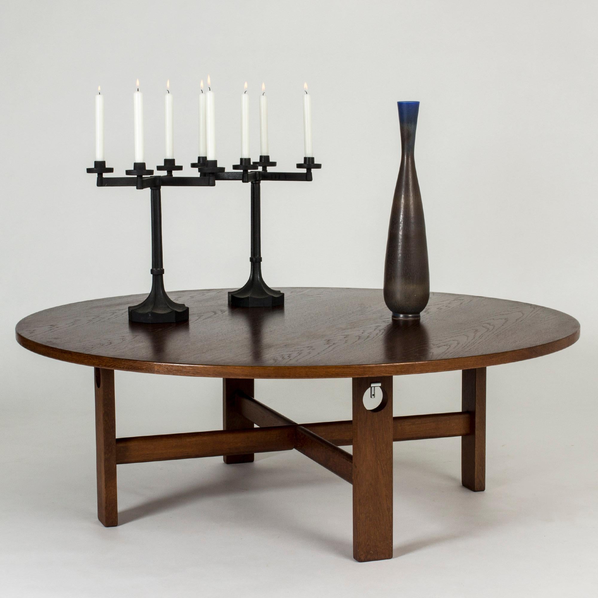 Stained Oak Coffee Table Designed by Hans J. Wegner for GETAMA, Denmark, 1960s 7