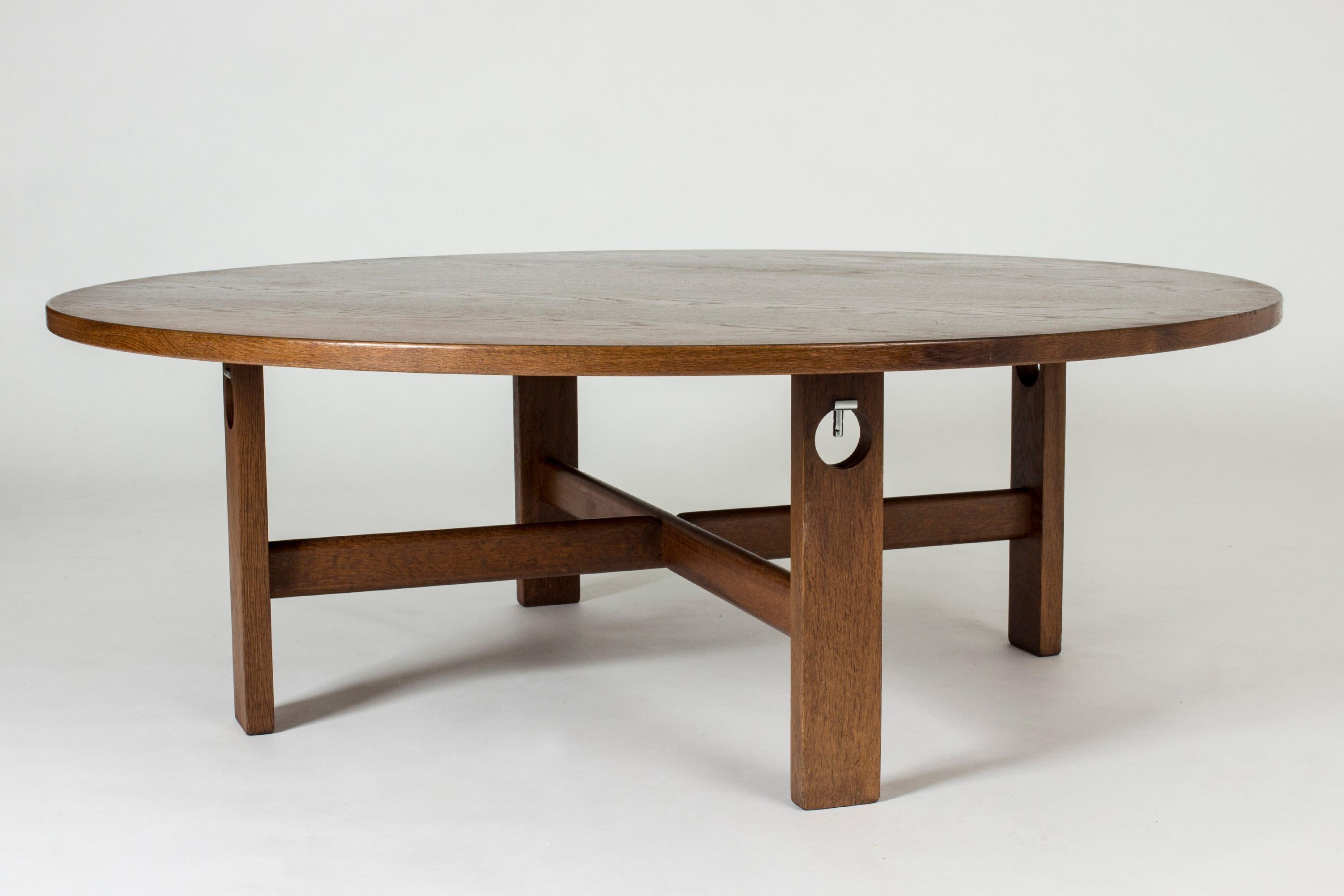 Scandinavian Modern Stained Oak Coffee Table Designed by Hans J. Wegner for GETAMA, Denmark, 1960s