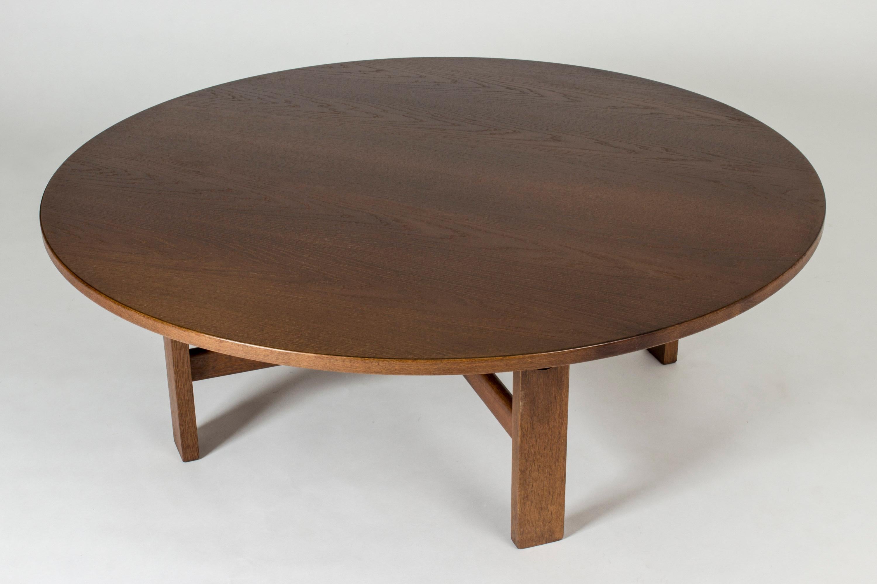 Stained Oak Coffee Table Designed by Hans J. Wegner for GETAMA, Denmark, 1960s In Good Condition In Stockholm, SE