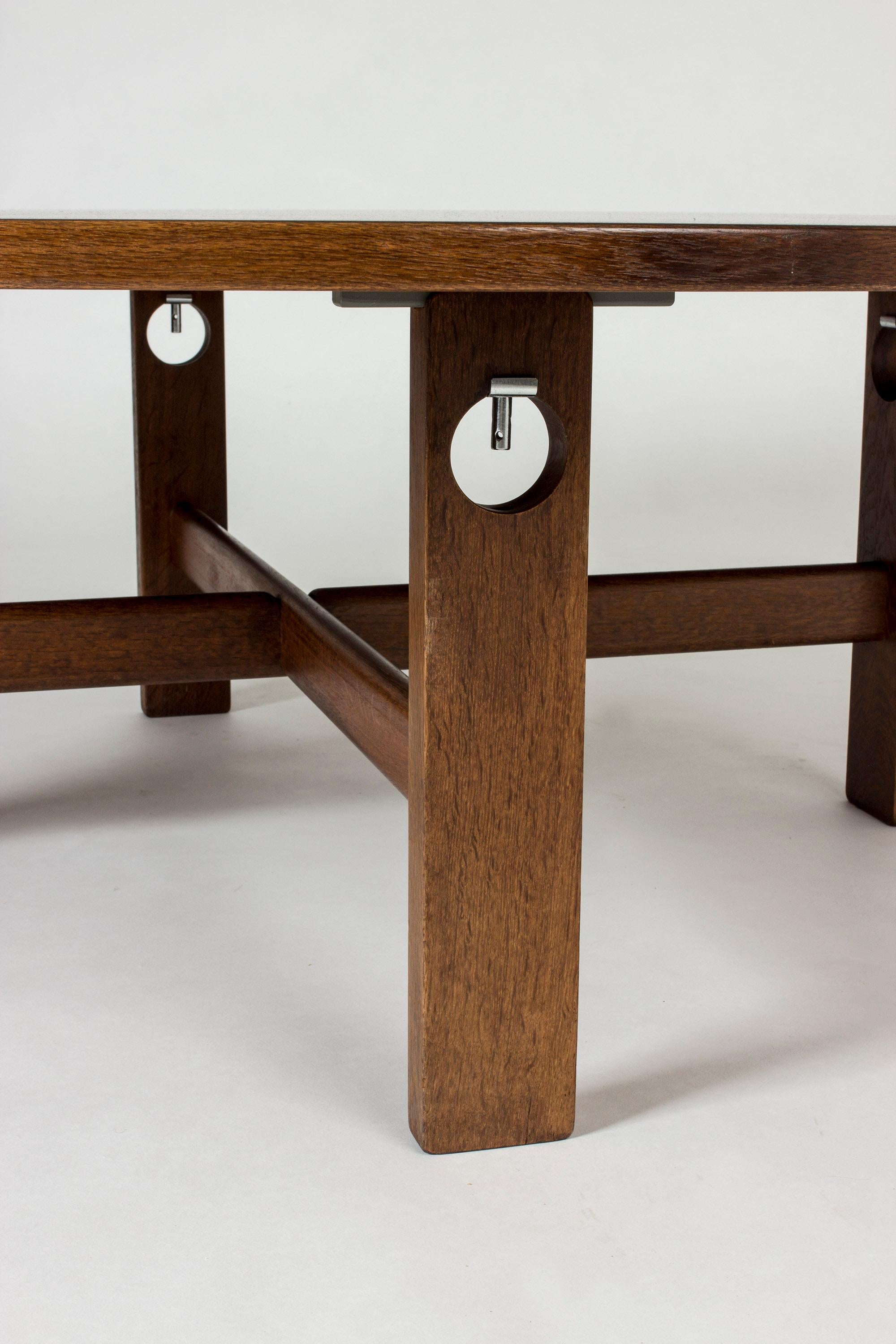 Stained Oak Coffee Table Designed by Hans J. Wegner for GETAMA, Denmark, 1960s 1