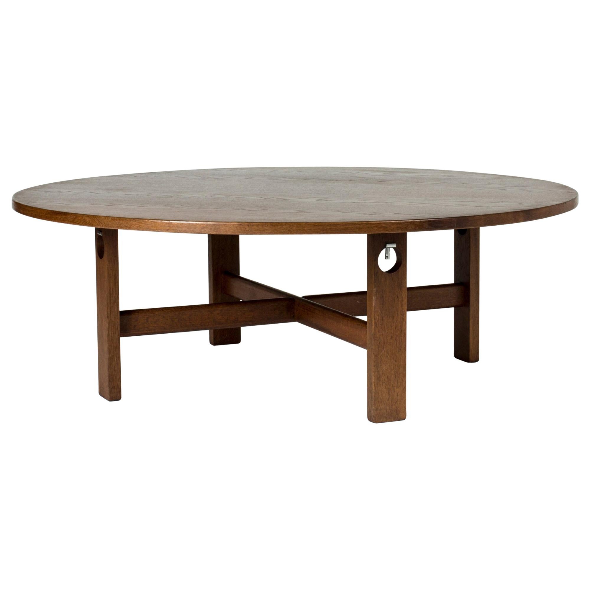 Stained Oak Coffee Table Designed by Hans J. Wegner for GETAMA, Denmark, 1960s