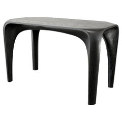 Mesa Banc Spline Única de Roble Teñido  Hecho a mano y firmado por Maxime Goléo