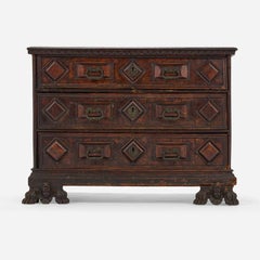Stained Pine 17th  Century Italian Walnut Commode