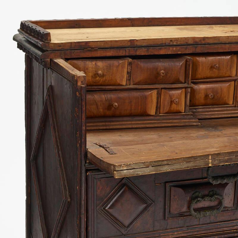 17th Century Stained Pine 17th  Century Italian Walnut Commode For Sale