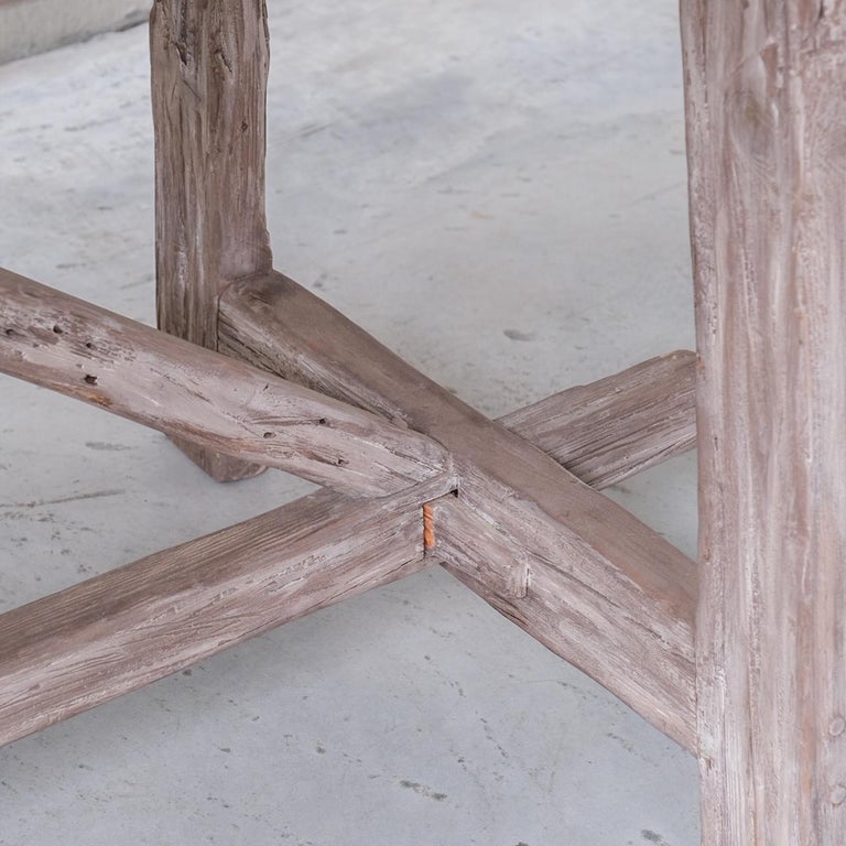 Stained Pine Belgium Desk or Console Table For Sale at 1stDibs