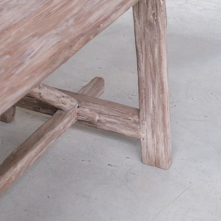 Stained Pine Belgium Desk or Console Table For Sale at 1stDibs