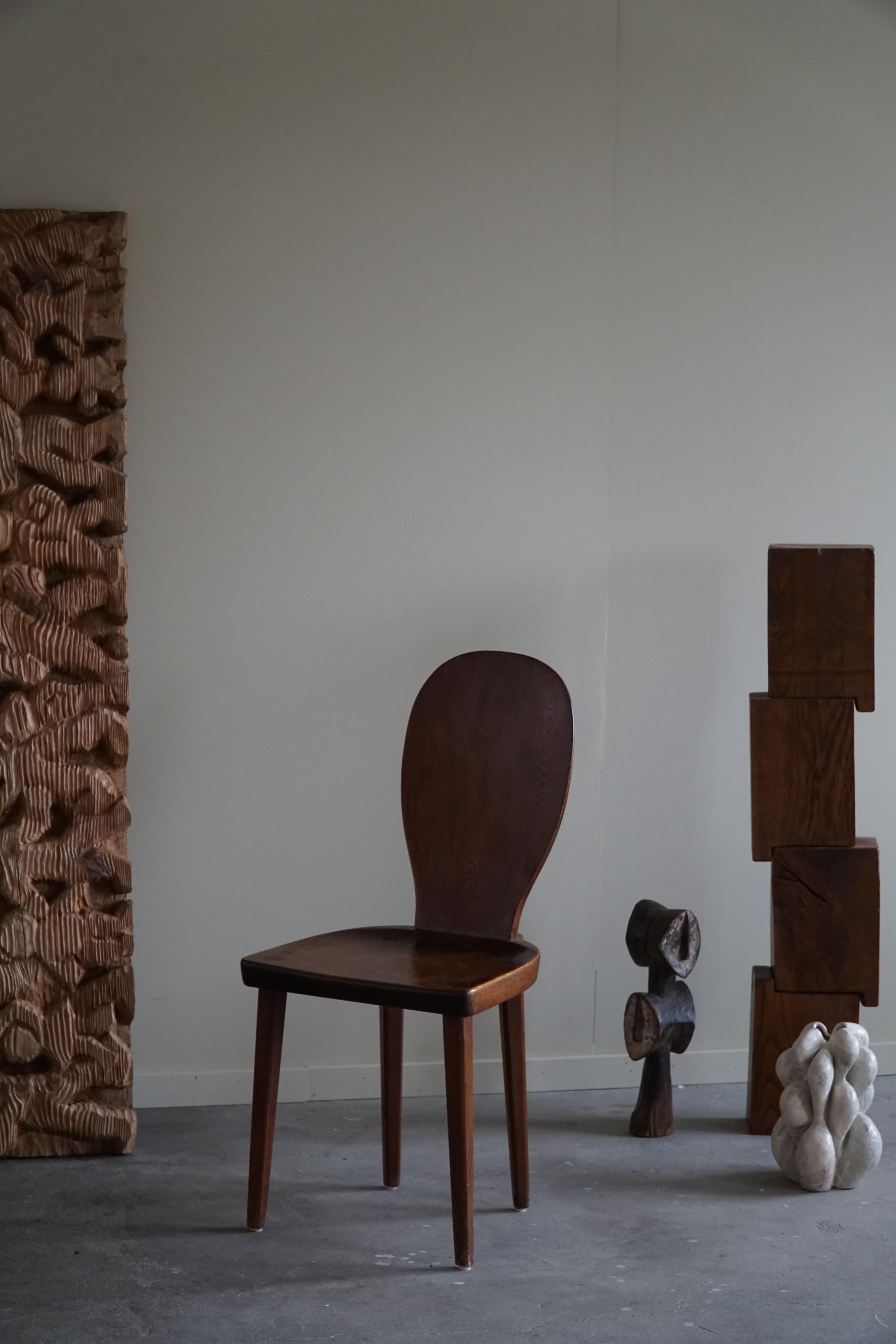 Stained Pine Chair by Carl Malmsten, Model 
