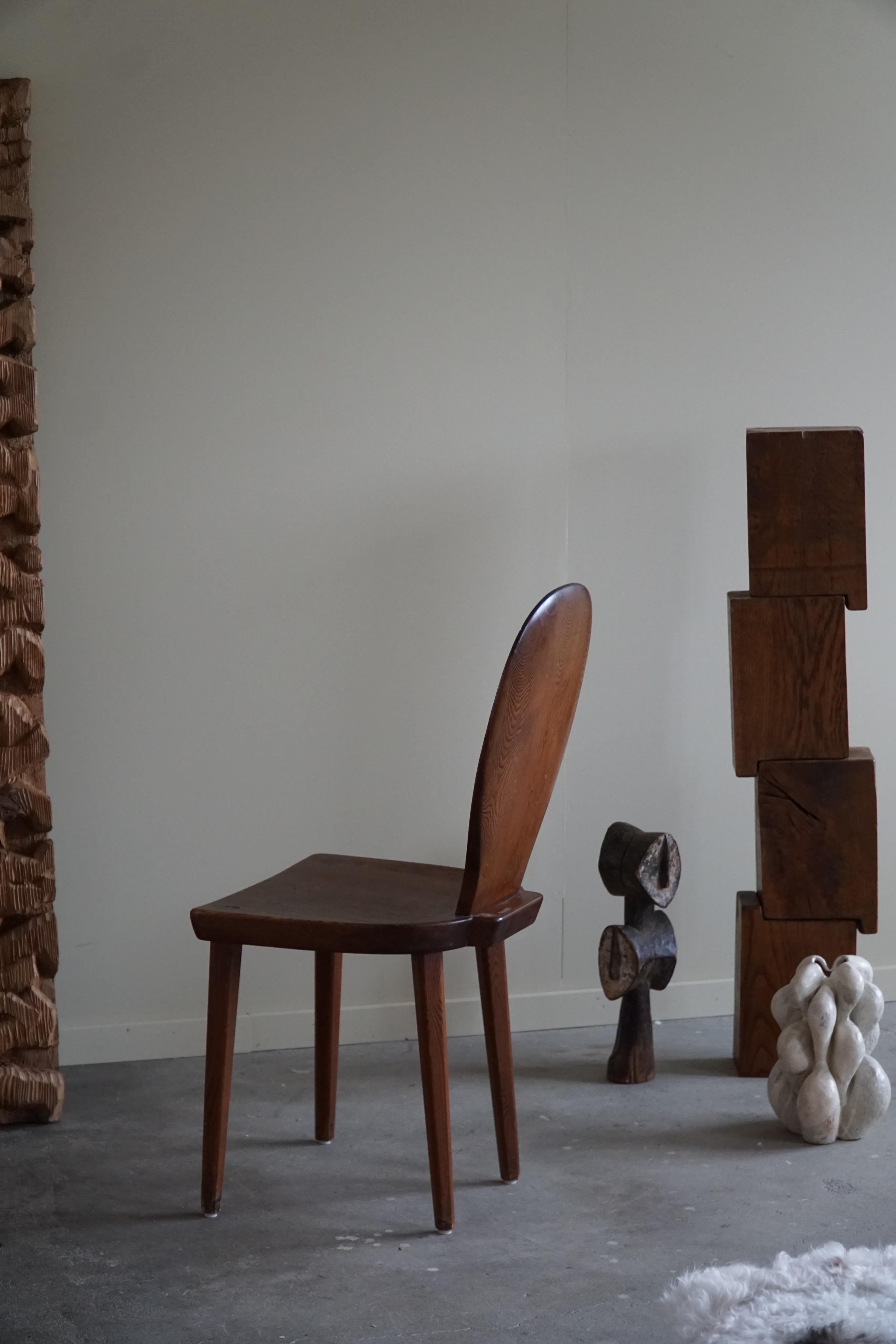 Stained Pine Chair by Carl Malmsten, Model 