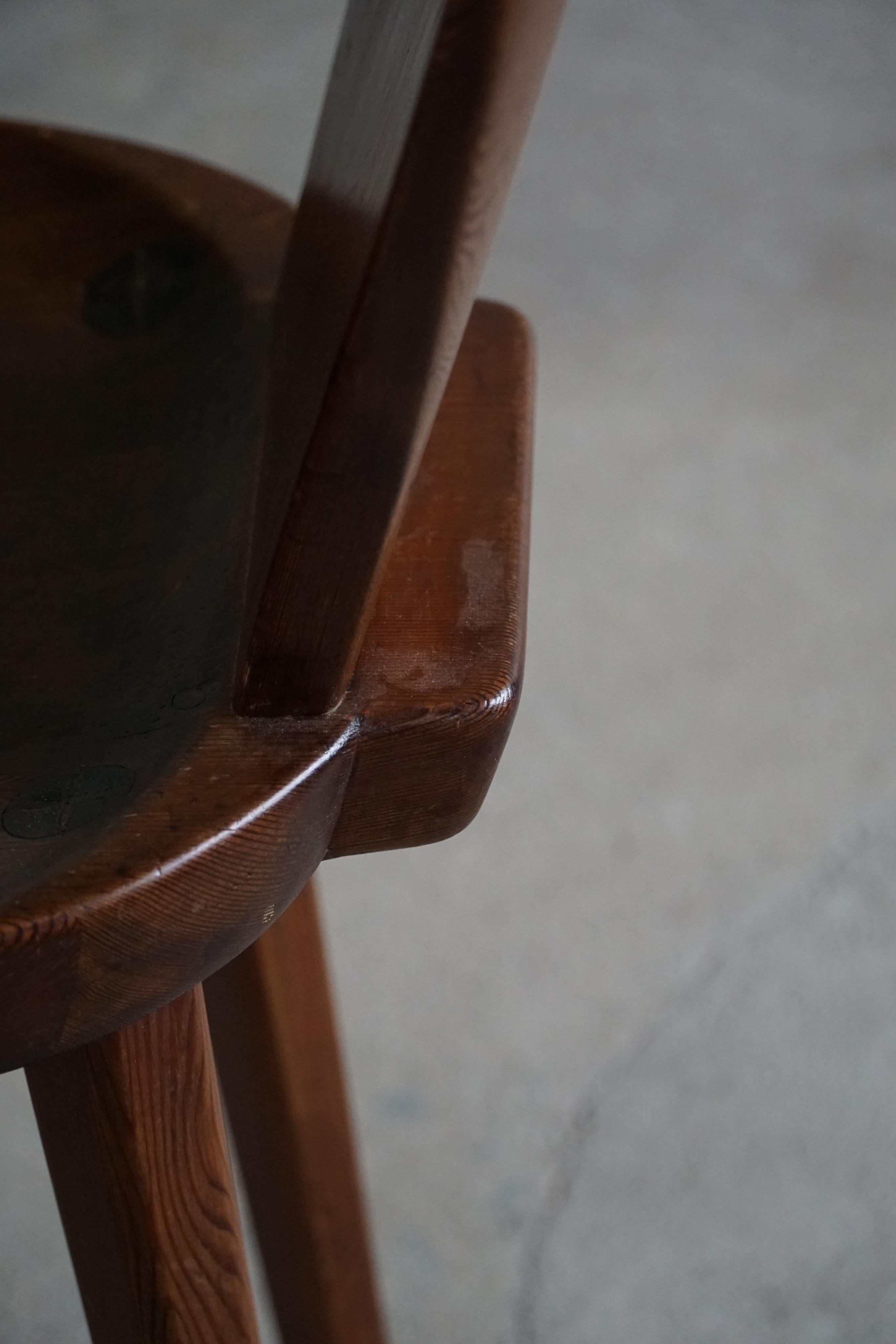 Stained Pine Chair by Carl Malmsten, Model 