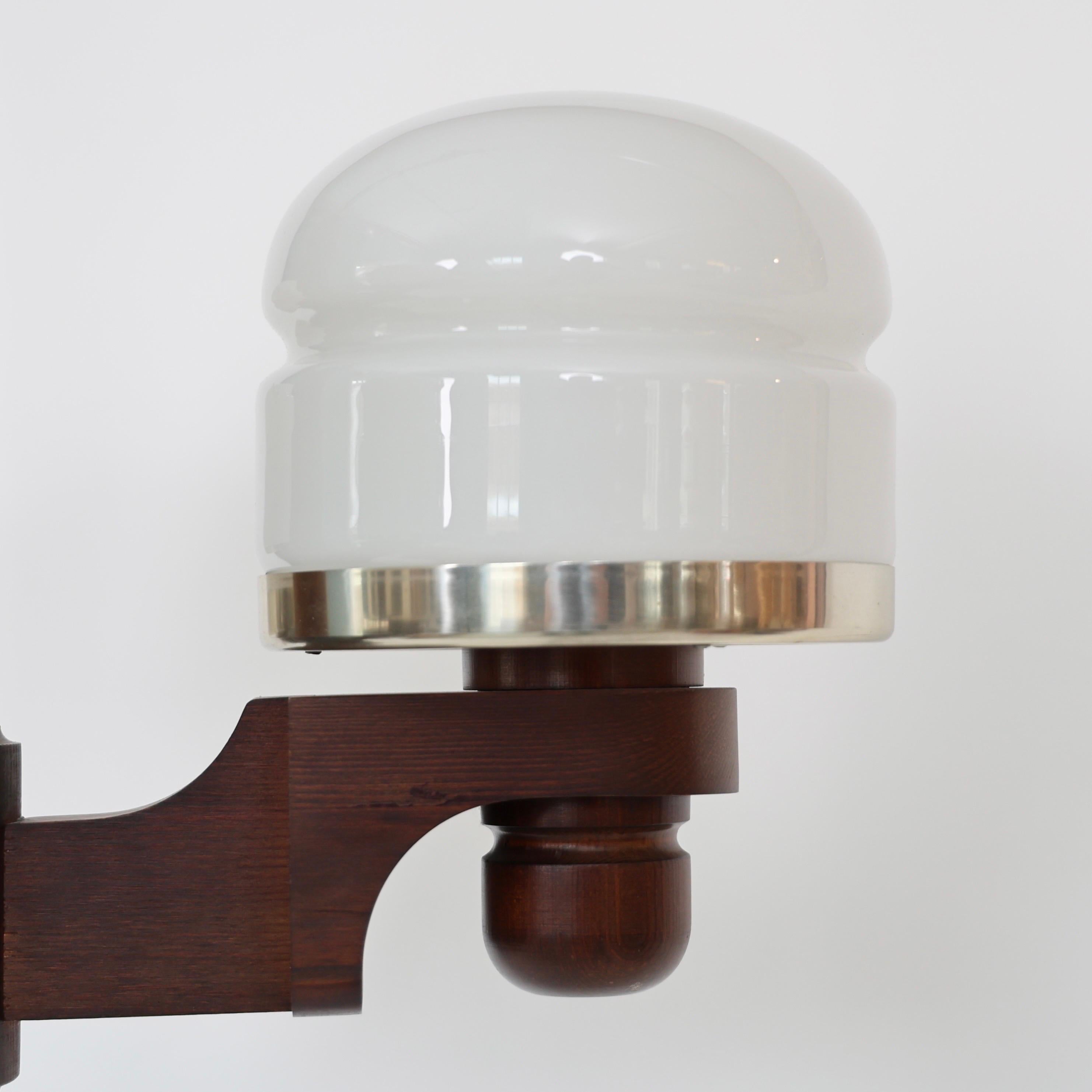 Lampadario in legno di pino macchiato di Jan Wickelgren, anni '70, Svezia In condizioni discrete in vendita a Værløse, DK