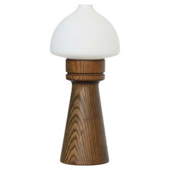 Stained Pine Wood Table Lamp by Uno Dahlen for Aneta, Sweden, 1970s