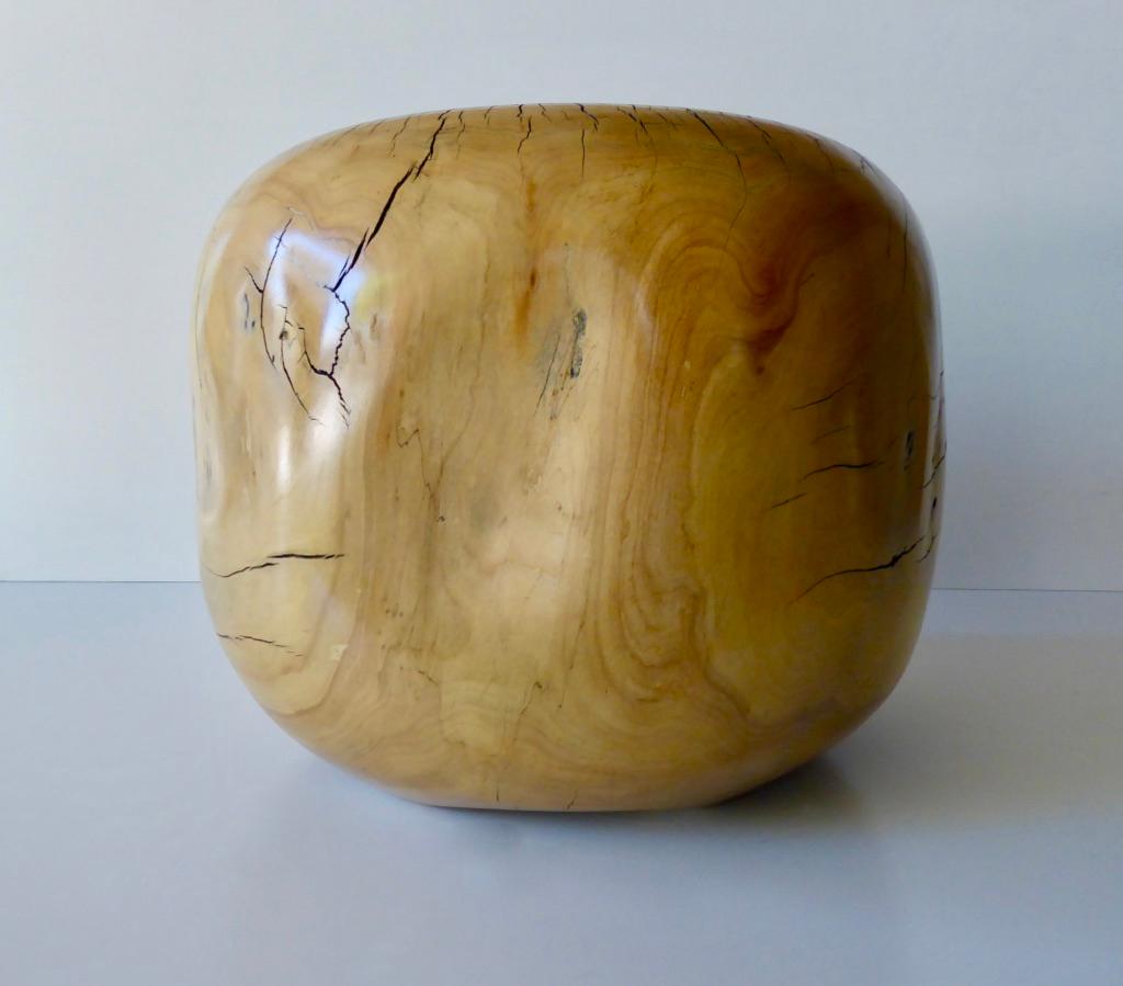 Organic Modern Stained Solid Cottonwood Table by Contemporary American Artist Daniel Pollock