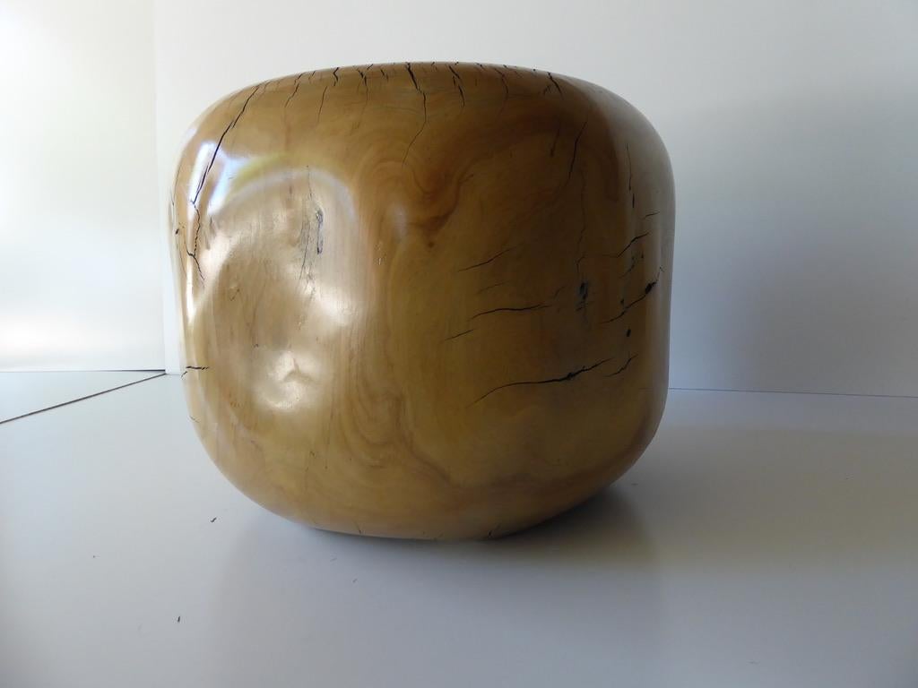 Stained Solid Cottonwood Table by Contemporary American Artist Daniel Pollock In Excellent Condition In Palm Springs, CA