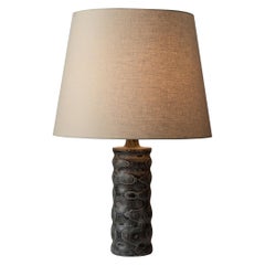 Stained Wood Table Lamp, Sweden, circa 1960
