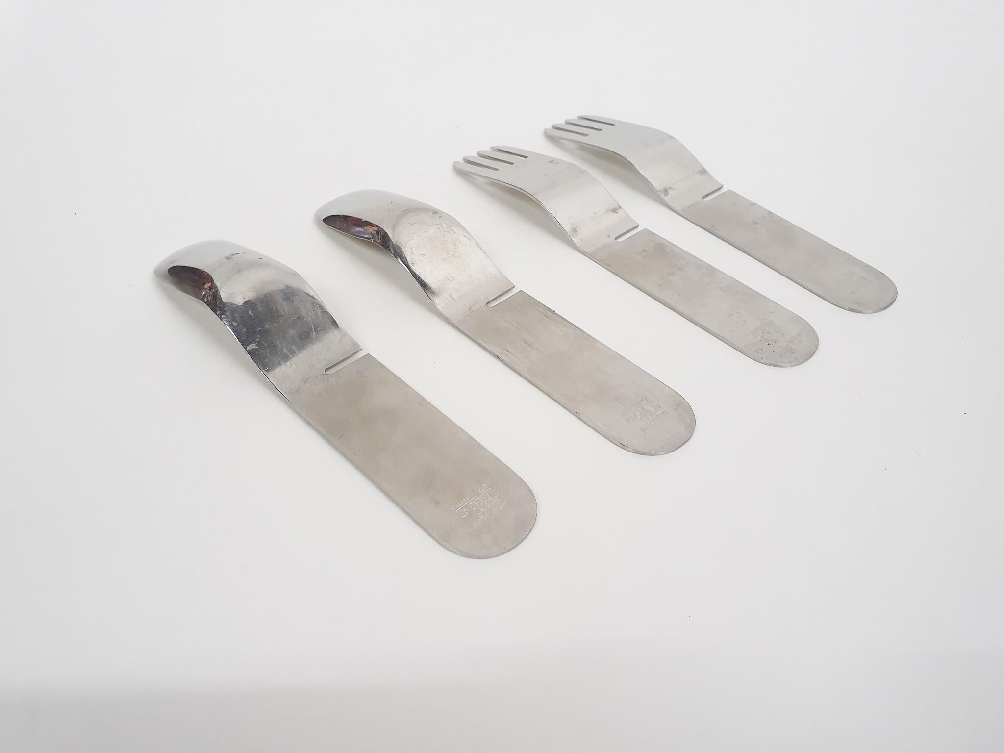 Stainless Steel Flatware by Villeroy and Boch, Model Avant Garde, Germany, 1971 In Good Condition For Sale In Amsterdam, NL