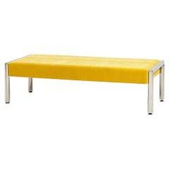 Stainless and Mohair Bench, 1970