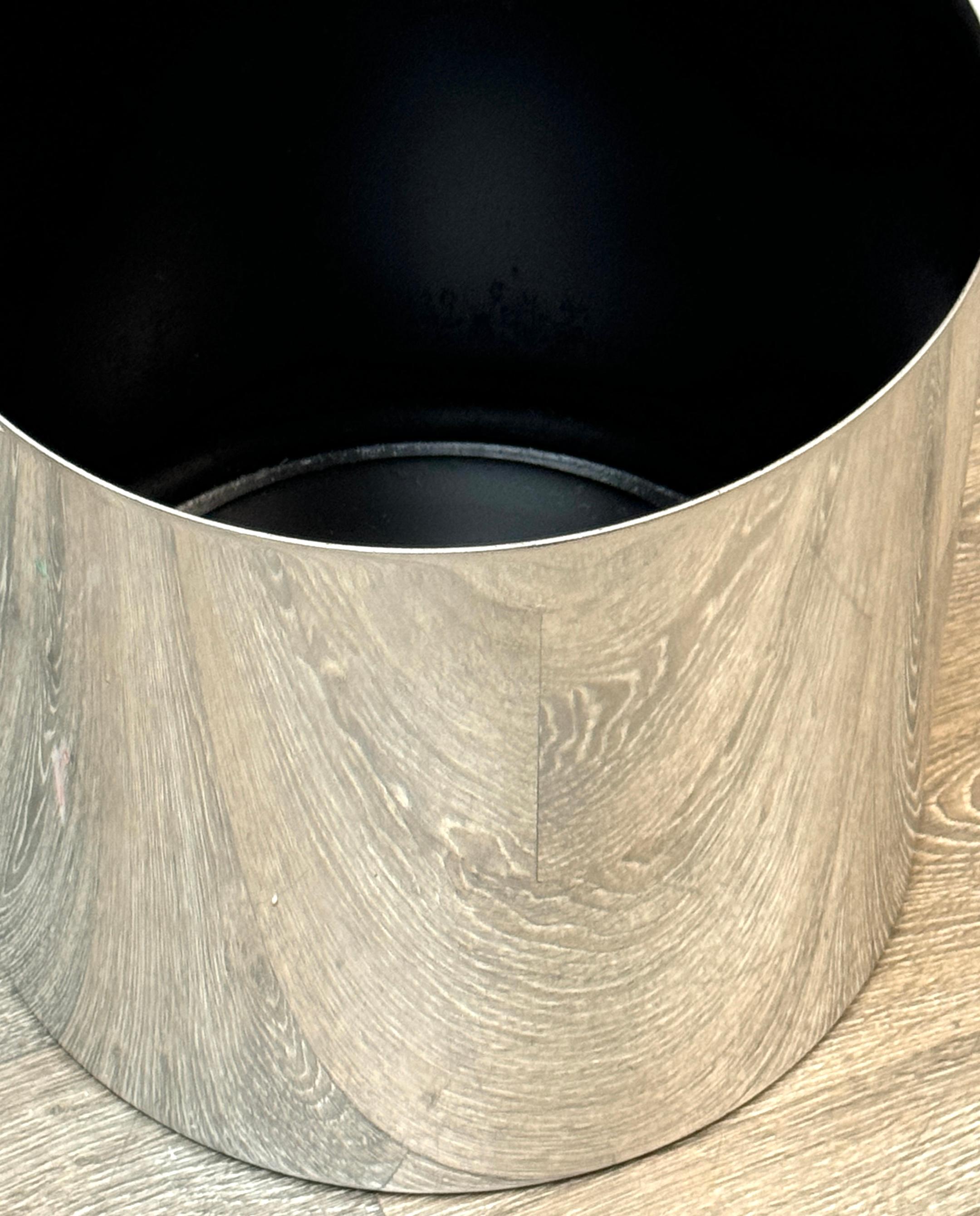 Stainless Drum Planter/ Table Base by Paul Mayen for Habitat In Good Condition For Sale In West Palm Beach, FL