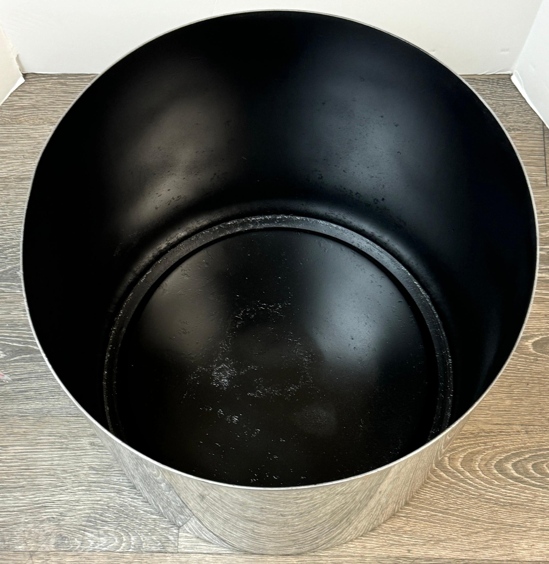 Stainless Steel Stainless Drum Planter/ Table Base by Paul Mayen for Habitat For Sale