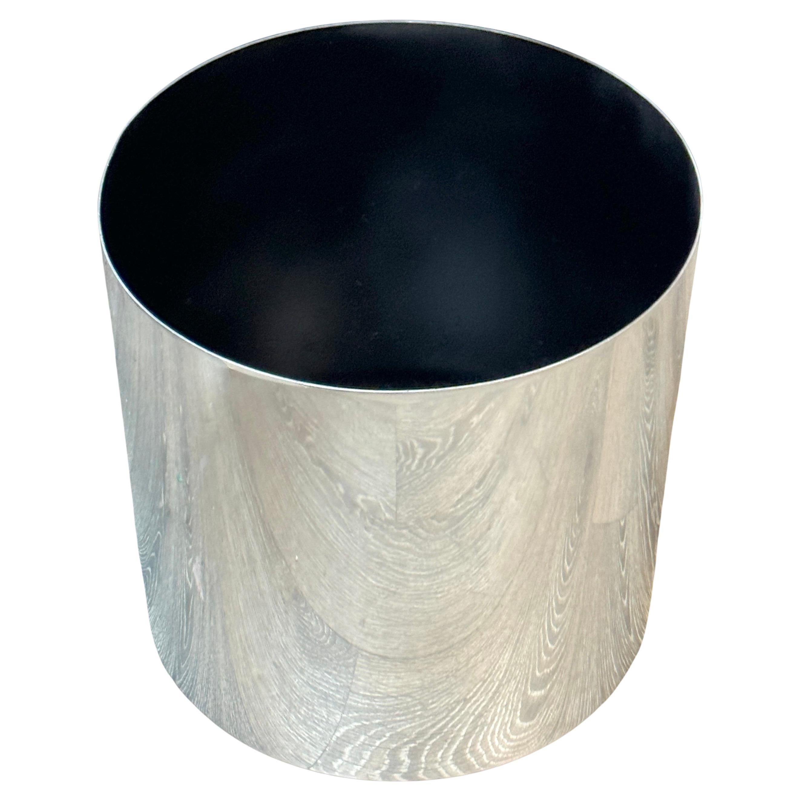 Jardinière de tambour/base de table en acier inoxydable de Paul Mayen pour Habitat