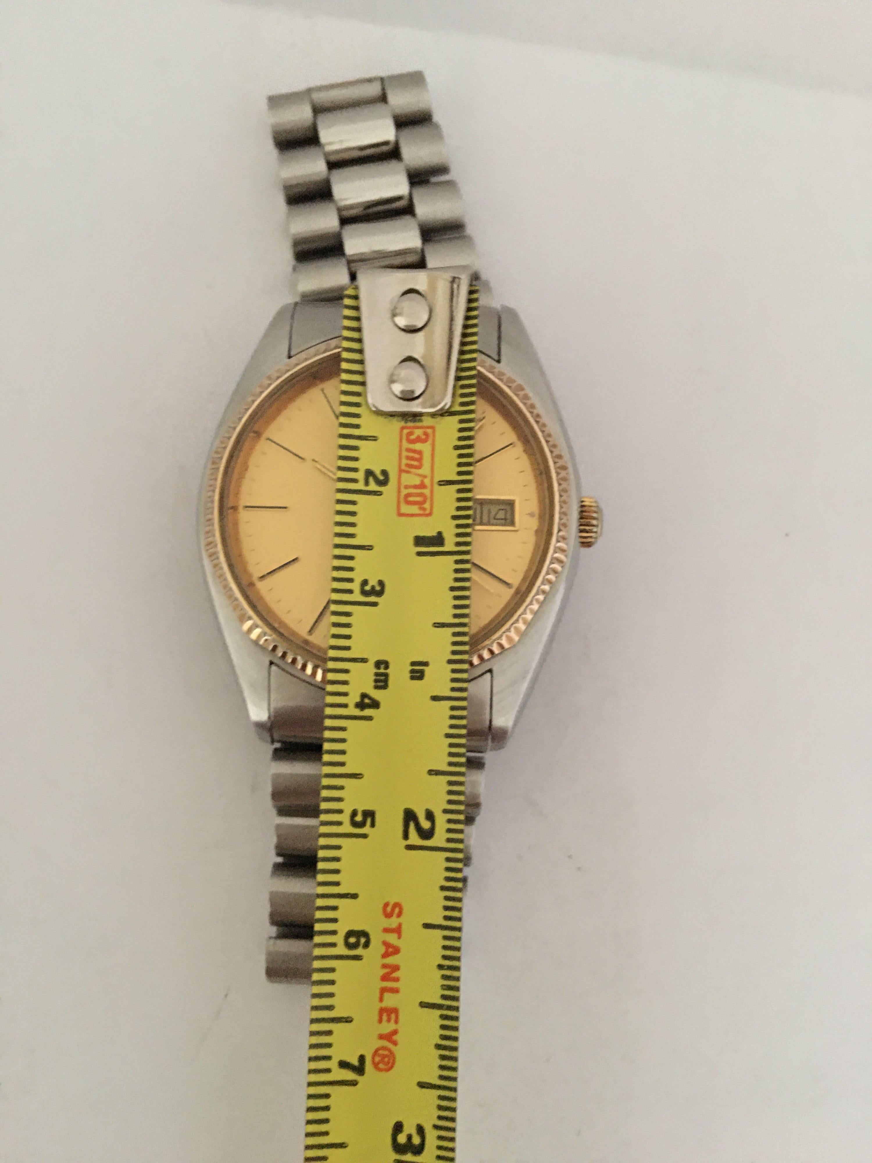 Stainless Steel 1970s Vintage Favre-Leuba 25 Jewels Automatic Watch For Sale 3