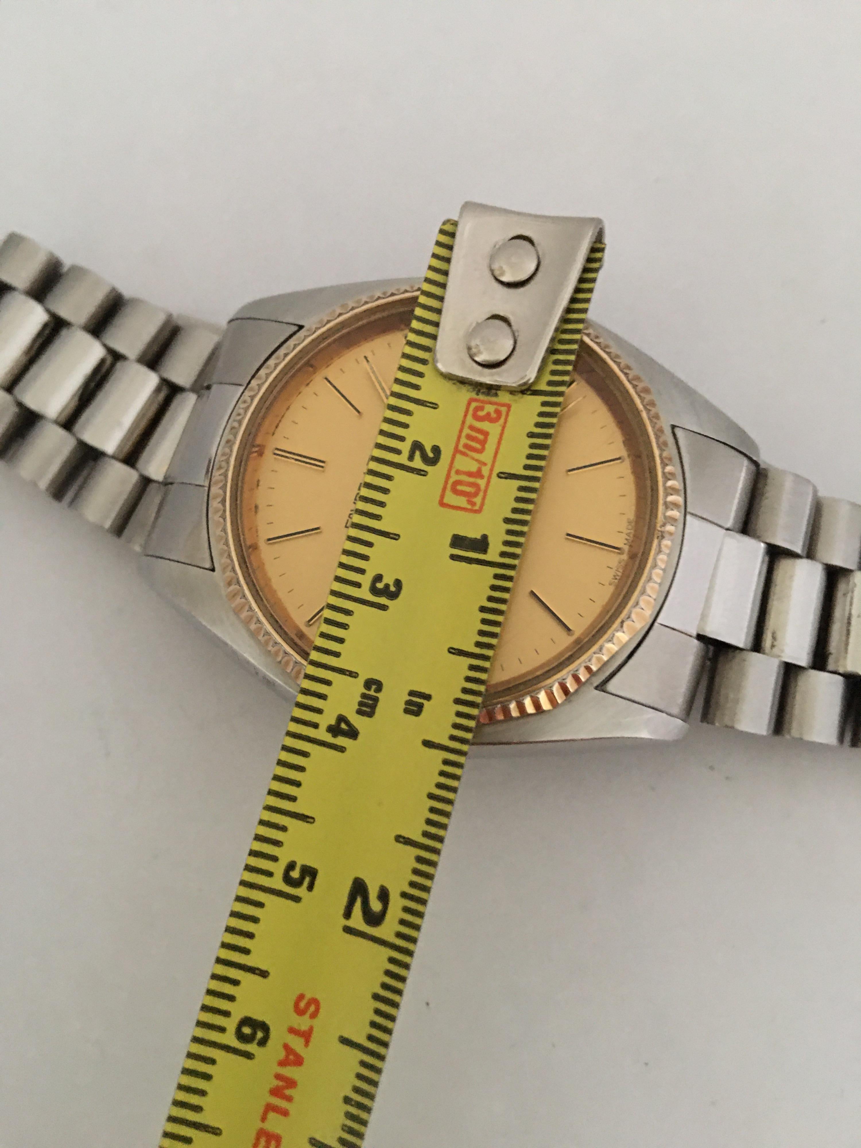 Edelstahl 1970er Jahre Vintage Favre-Leuba 25 Juwelen Automatikuhr im Angebot 5