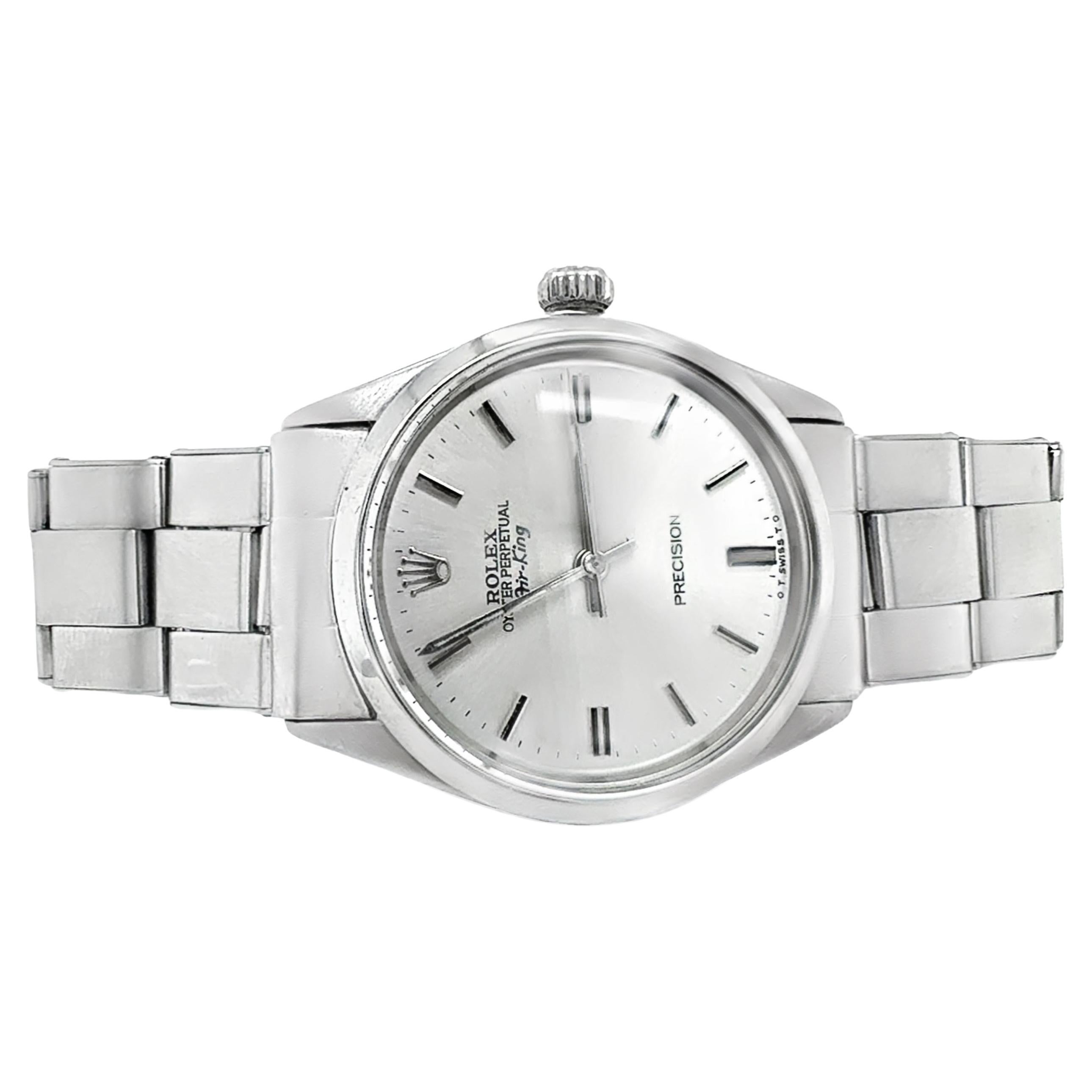 Stainless Steel Air-King Rolex Wristwatch