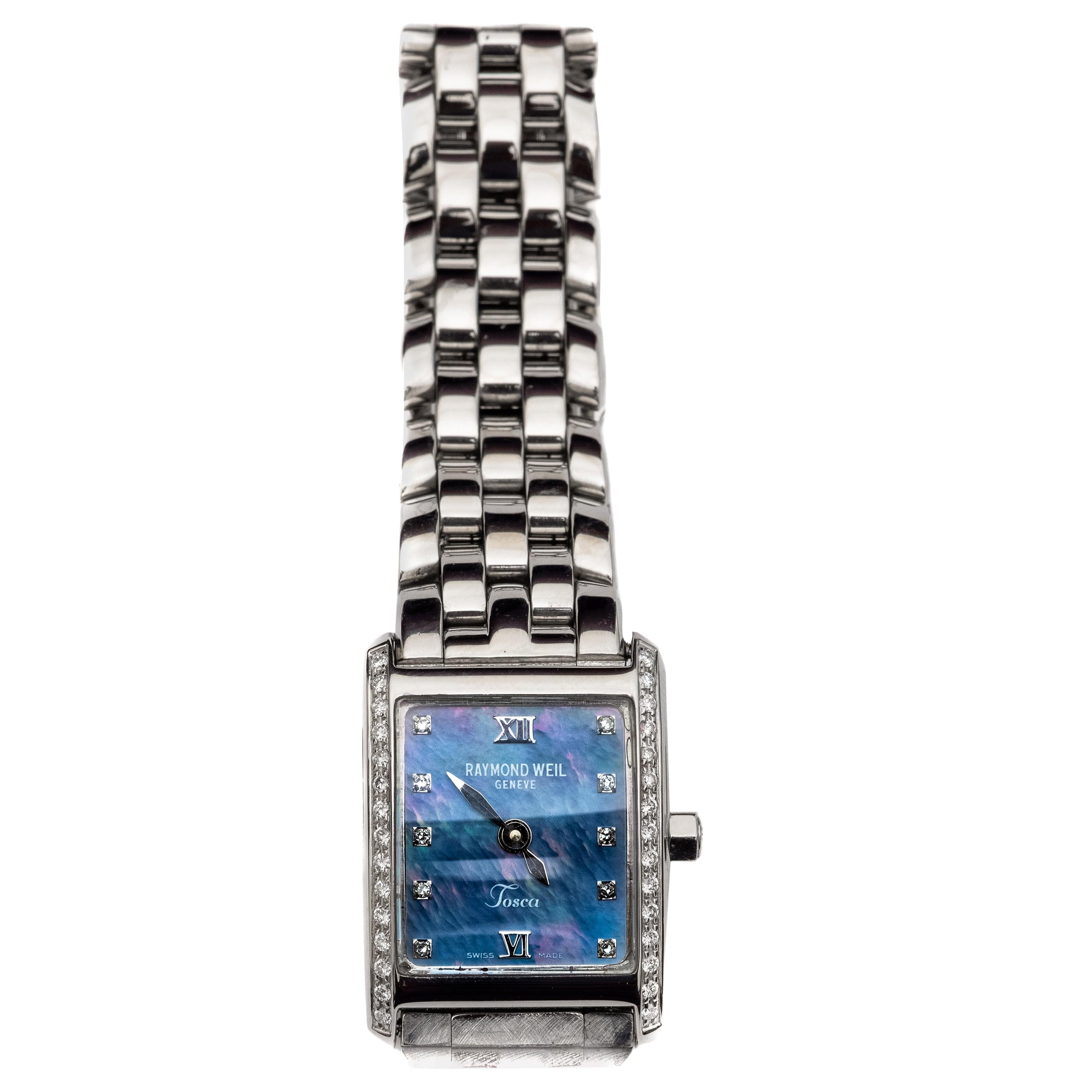 Stainless Steel and Diamond Raymond Weil Tosca Wristwatch