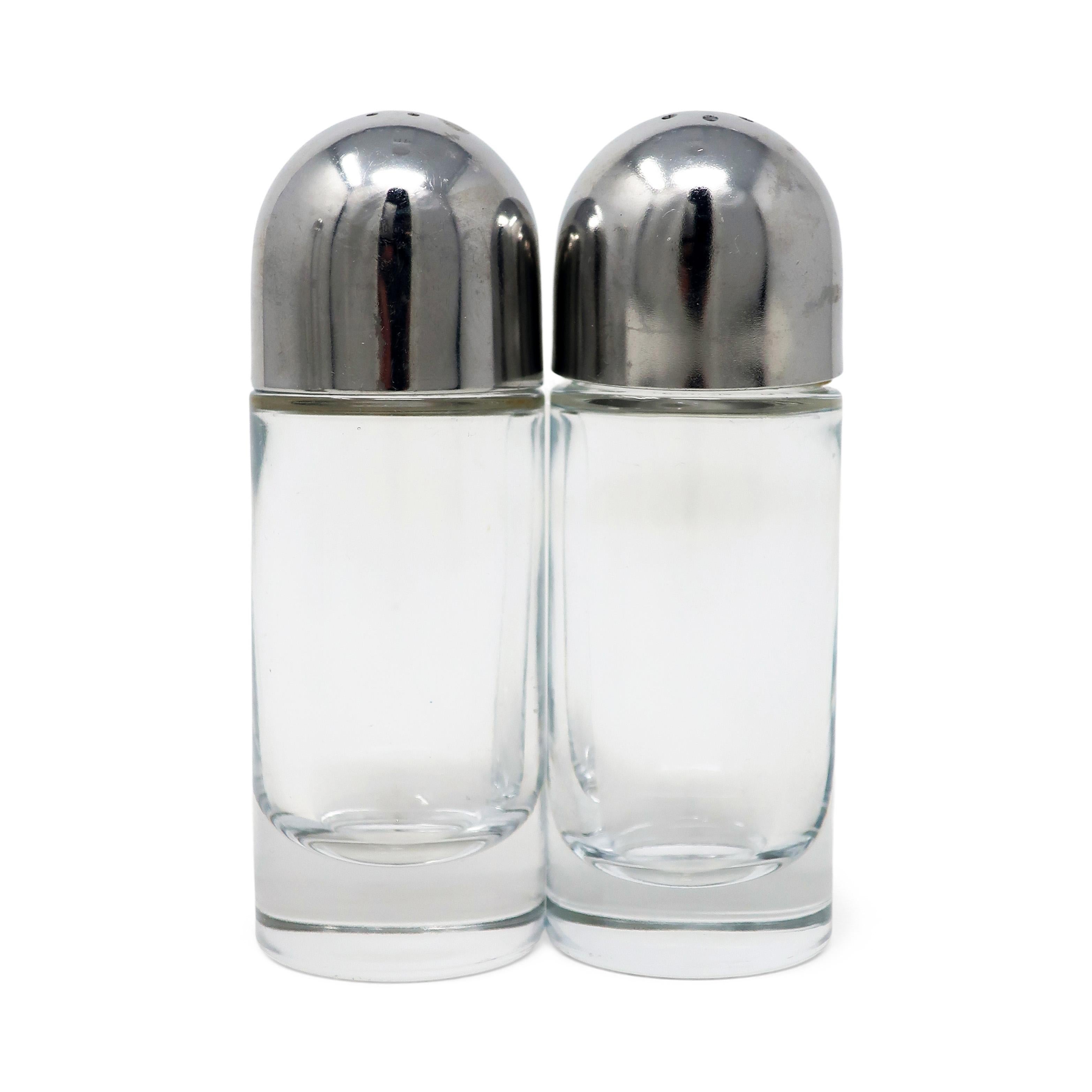 Stainless Steel and Glass Cruet Set by Ettore Sottsass for Alessi  For Sale 2
