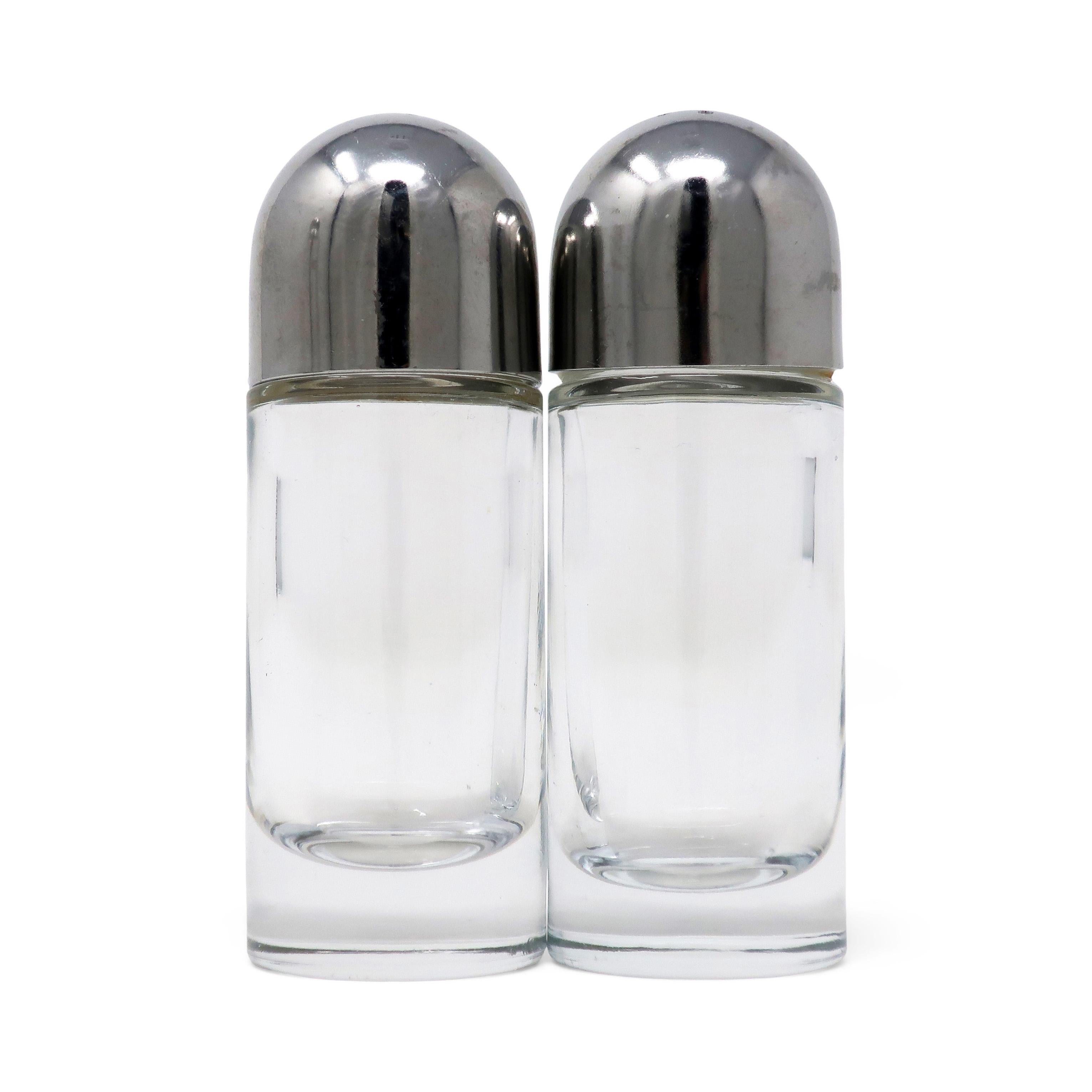 Stainless Steel and Glass Cruet Set by Ettore Sottsass for Alessi  For Sale 3