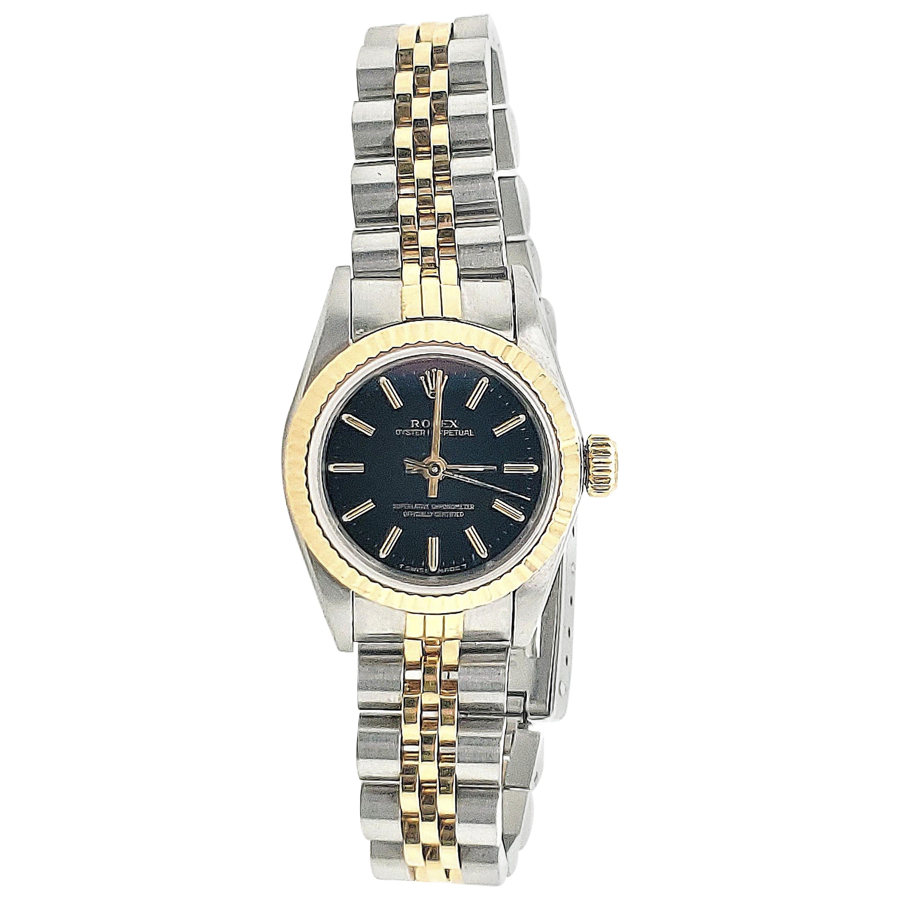 Stainless Steel and Gold Rolex Oyster Perpetual