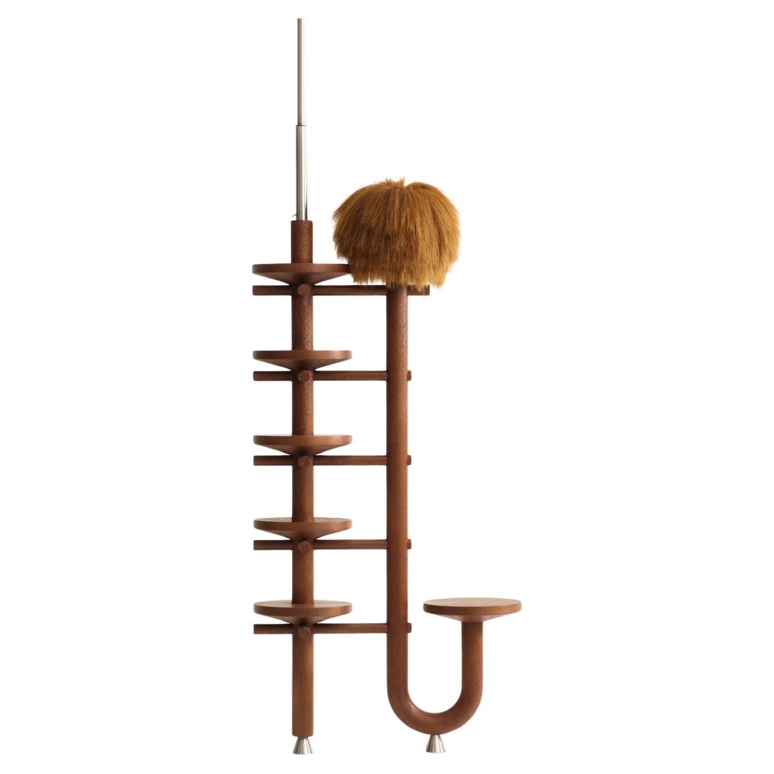 Totem in acciaio inossidabile e pelo di cavallo di Studio A Lugo in vendita
