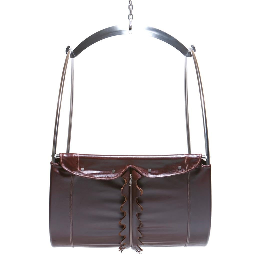 leather swing chair