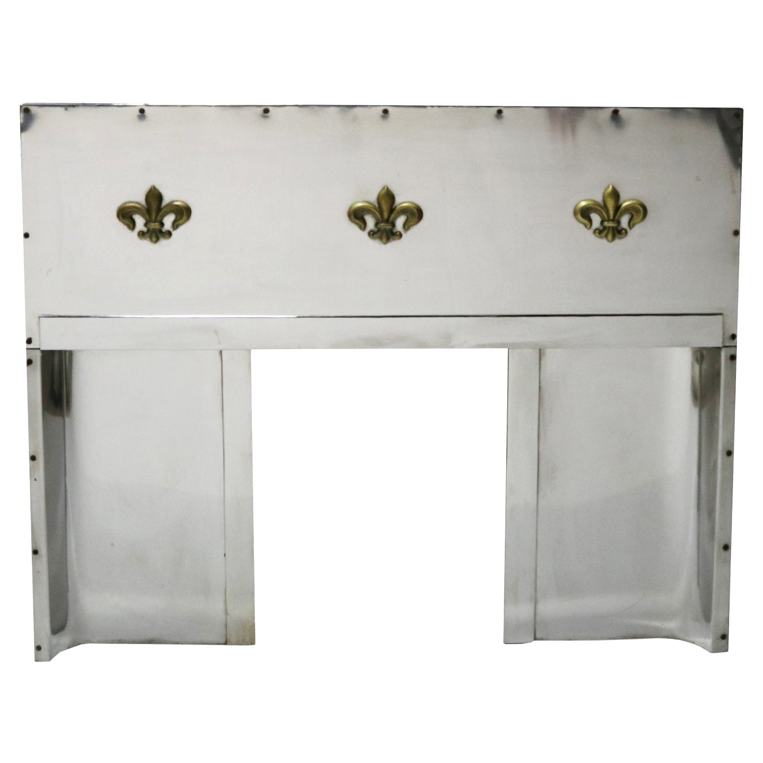 Stainless Steel Art Deco Fireplace Insert