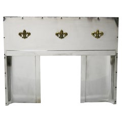 Stainless Steel Art Deco Fireplace Insert
