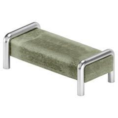 Stainless Steel, Lounge Bench, Bench, Upholstered by Fur, Modern Design