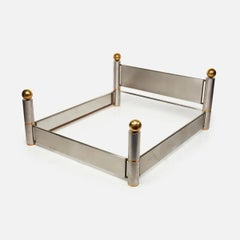 Stainless Steel + Brass King Bed Frame, Marcello Mioni