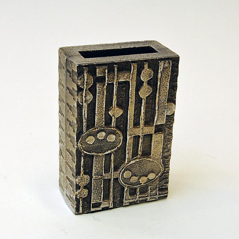 Stainless Steel Brutalist Vase by Olav Joa for Polaris 1970s, Norway 1