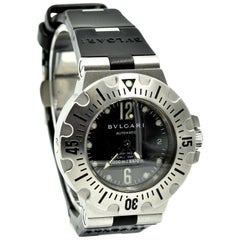 Stainless Steel Bulgari Diagono Professional Diver Unisex Watch D1356