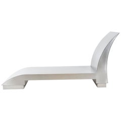 Chaise Lounge in acciaio inossidabile, stile Maria Pergay