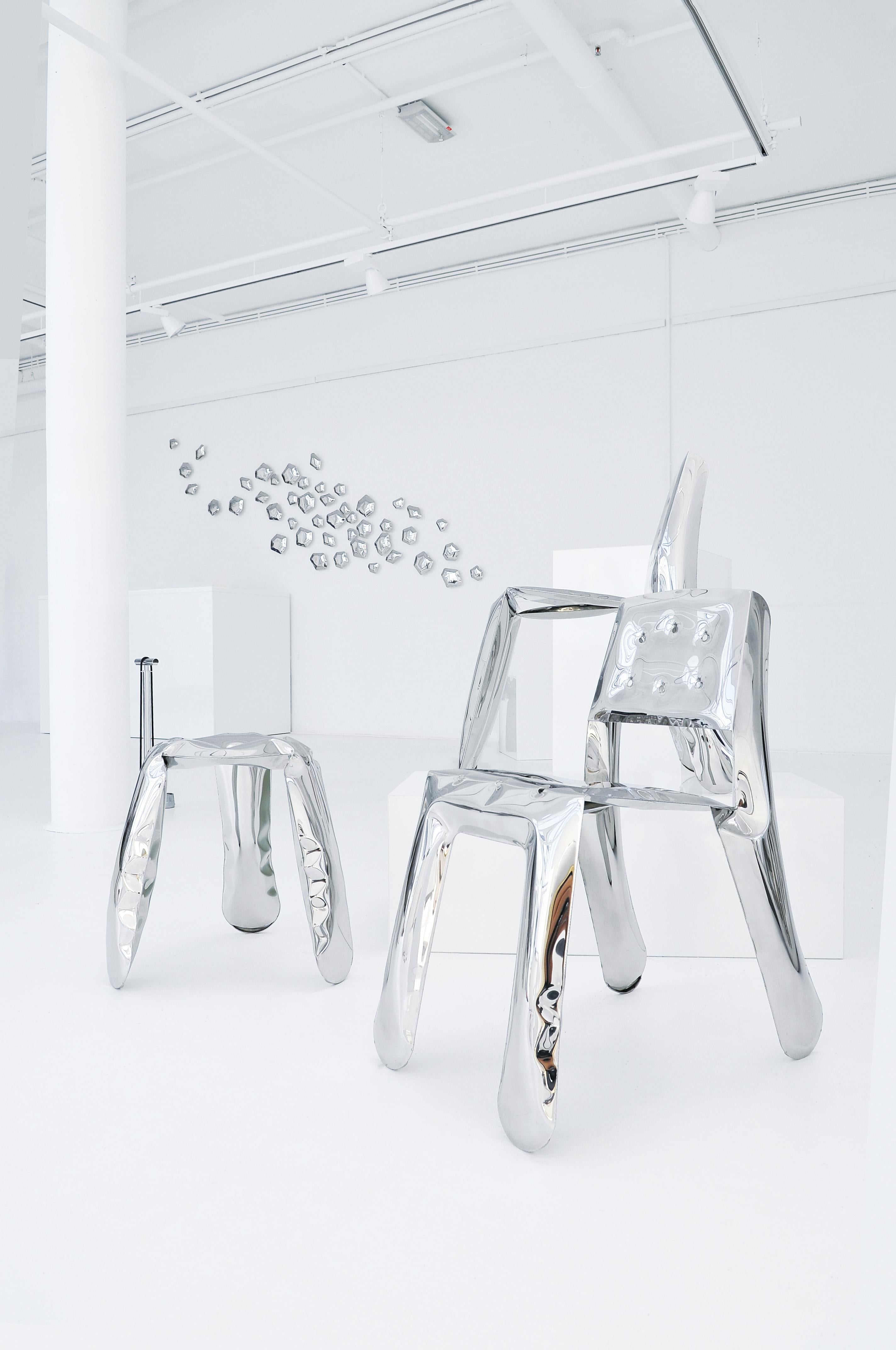 Stainless Steel Chippensteel 0.5 Sculptural Chair by Zieta For Sale 3