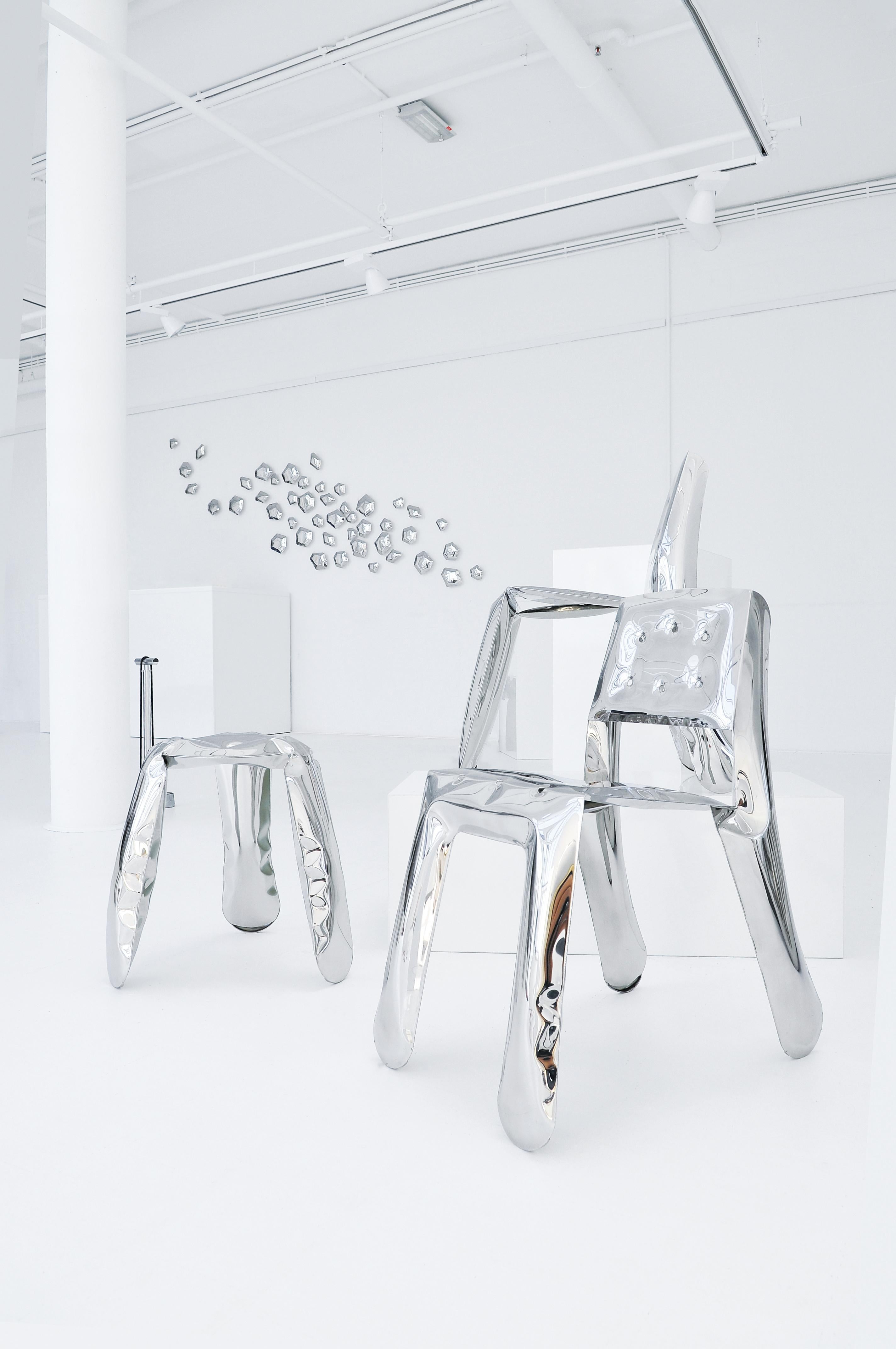 Stainless Steel Chippensteel 0.5 Sculptural Chair by Zieta 2