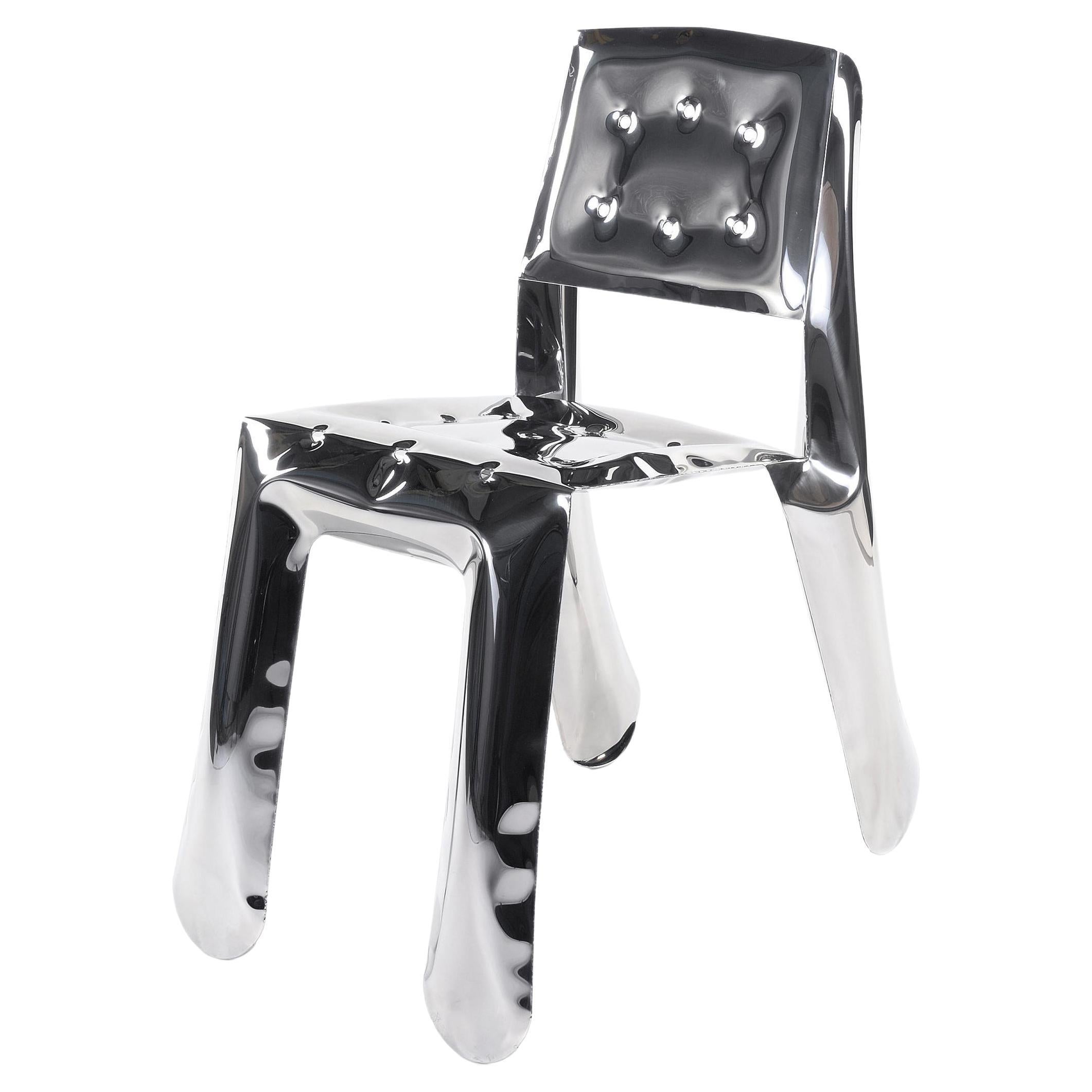 Edelstahl Chippensteel 0.5 Skulpturaler Stuhl von Zieta im Angebot