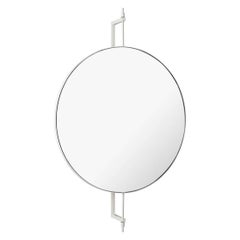 Stainless Steel Circle Rotating Mirror by Kristina Dam Studio