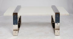 Table basse en acier inoxydable par Anthony Cox