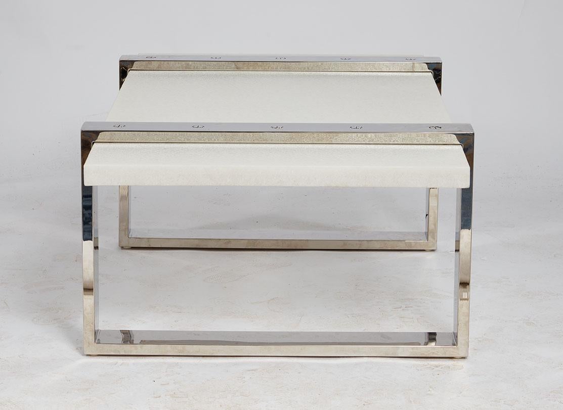 Couchtisch aus Edelstahl von Anthony Cox (Moderne) im Angebot
