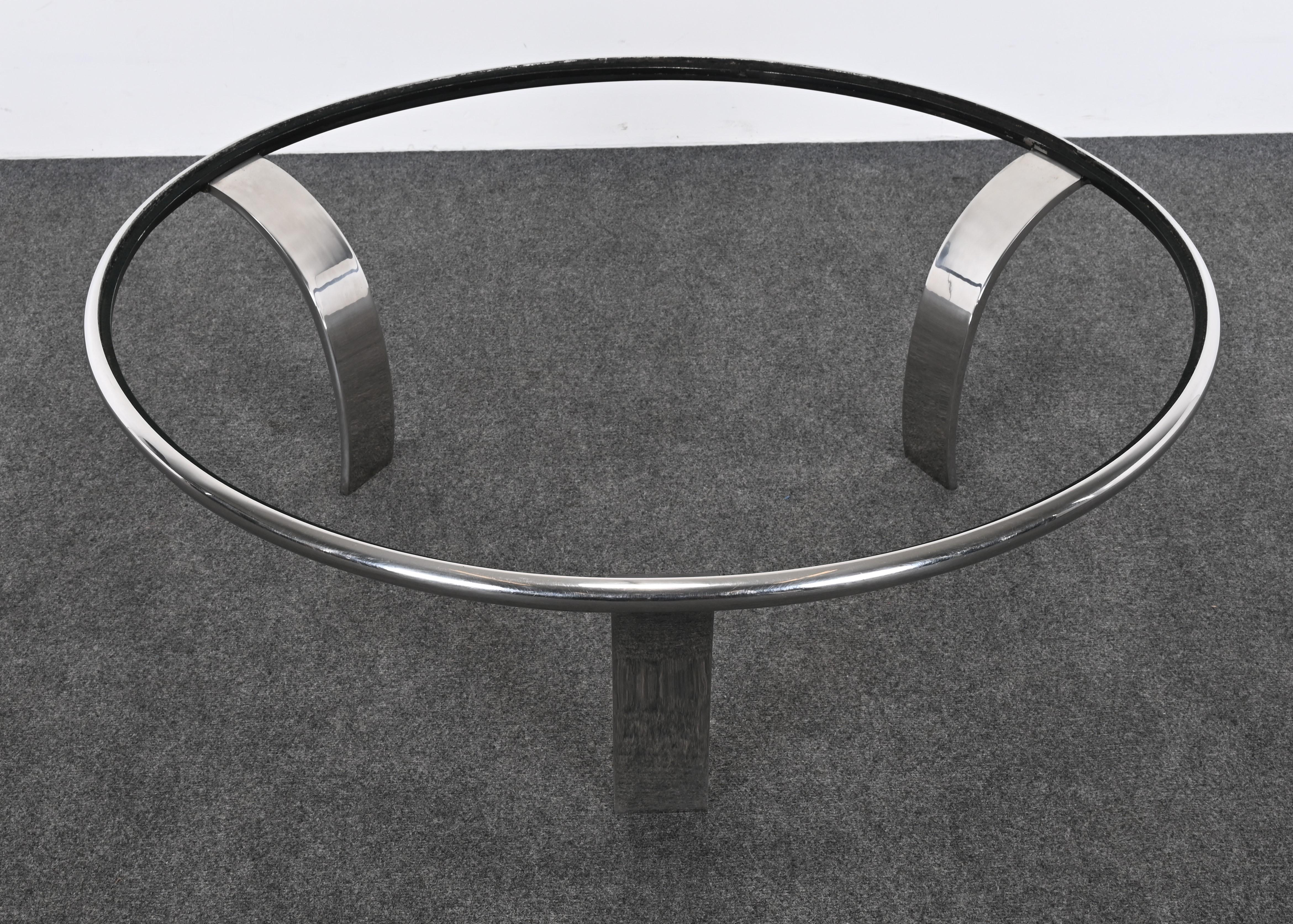 Stainless Steel Coffee Table by Steelcase Designed by Gardner Leaver, 1970s For Sale 5