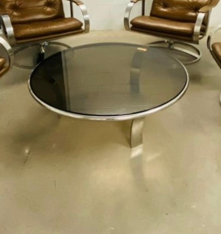 Stainless Steel Coffee Table by Steelcase Designed by Gardner
