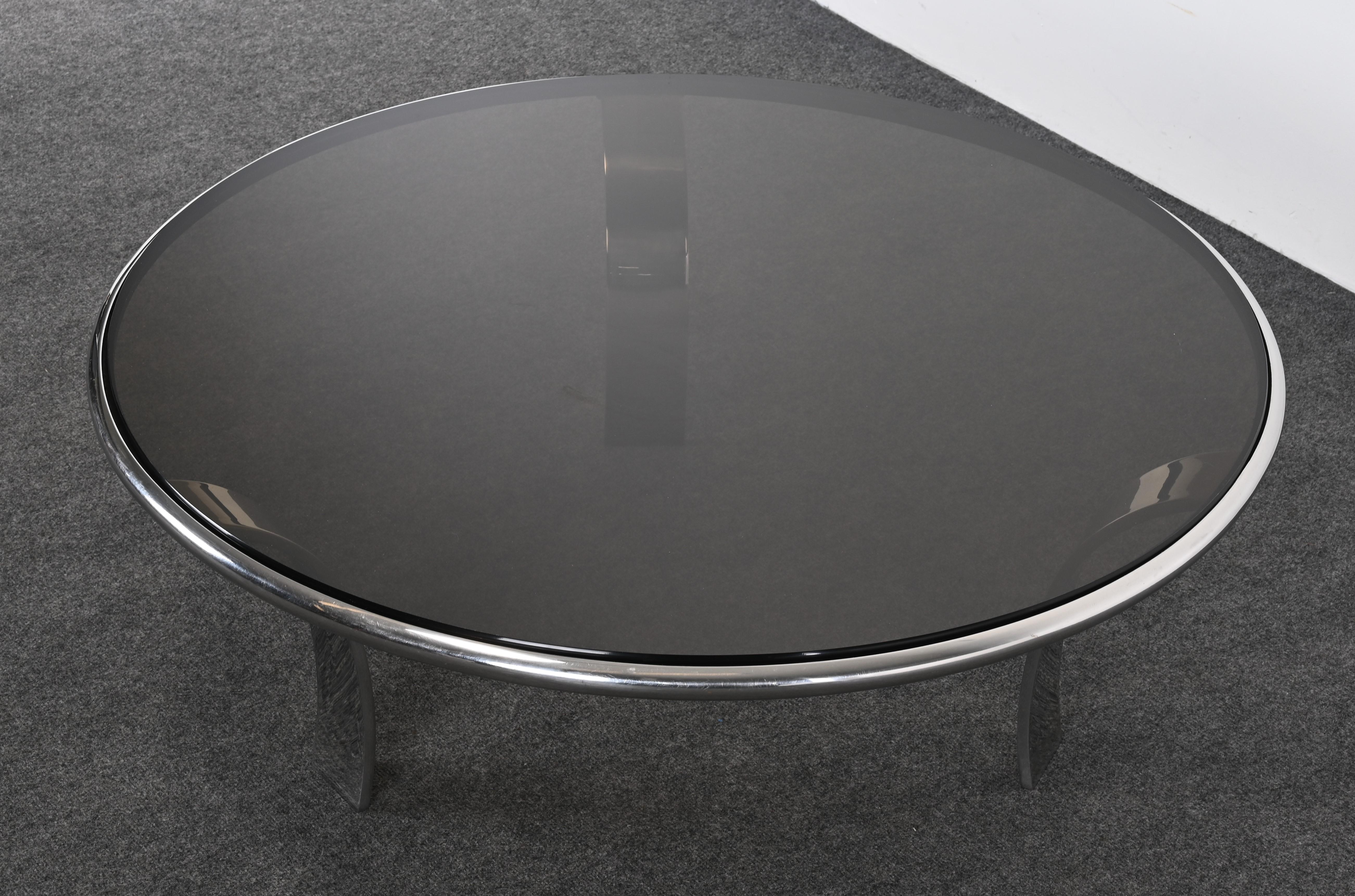 Stainless Steel Coffee Table by Steelcase Designed by Gardner Leaver, 1970s For Sale 2